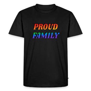 Famille fière - T-shirt Premium bio Homme - noir - Devant - Nico (187cm)