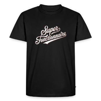 Super fonctionnaire - T-shirt Premium bio Homme - noir - Devant - Nico (187cm)