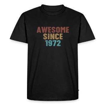 Génial depuis 1972 - 52e anniversaire - T-shirt Premium bio Homme - noir - Devant - Nico (187cm)