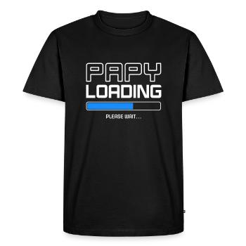 papy-loading - T-shirt Premium bio Homme - noir - Devant - Nico (187cm)