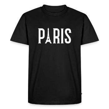 Paris - T-shirt Premium bio Homme - noir - Devant - Nico (187cm)