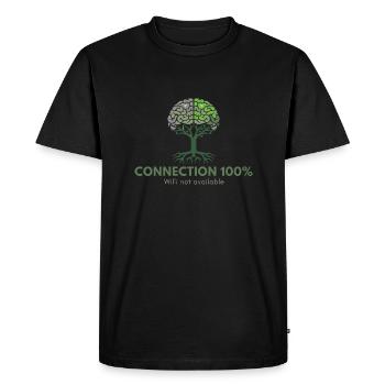 Connection 100%, WIFI not available - Men's Premium Organic T-Shirt - black - Front - Nico (187cm)