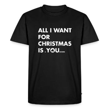 All i want for christmas is a younicorn Geschenk - T-shirt Premium bio Homme - noir - Devant - Nico (187cm)