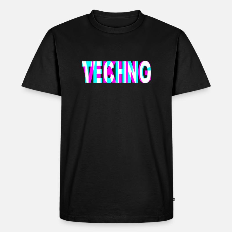 TECHNO VIKING - Männer Premium Bio T-Shirt - Schwarz