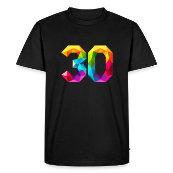 30 trente trente cadeau de chemise d'anniversaire - T-shirt Premium bio Homme - noir - Devant - Nico (187cm)