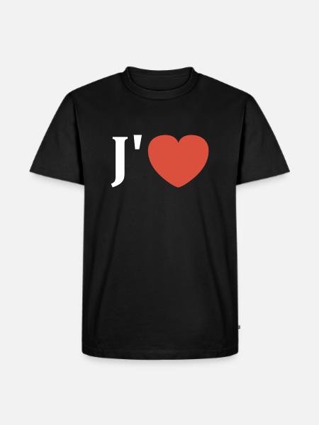J'aime - T-shirt Premium bio Homme - noir