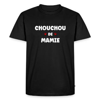 chouchou de mamie - T-shirt Premium bio Homme - noir - Devant - Nico (187cm)
