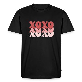 XOXO - Men's Premium Organic T-Shirt - black - Front - Nico (187cm)