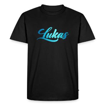 Lukas - T-shirt Premium bio Homme - noir - Devant - Nico (187cm)