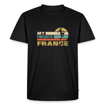 France Soccer Football 2022 WM - Men's Premium Organic T-Shirt - black - Front - Nico (187cm)