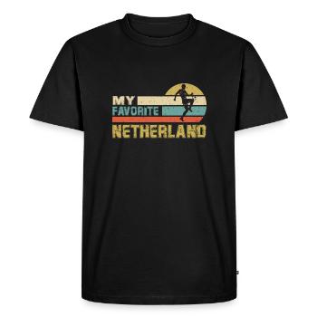 Netherlands Soccer Football 2022 WM World Cup - Men's Premium Organic T-Shirt - black - Front - Nico (187cm)