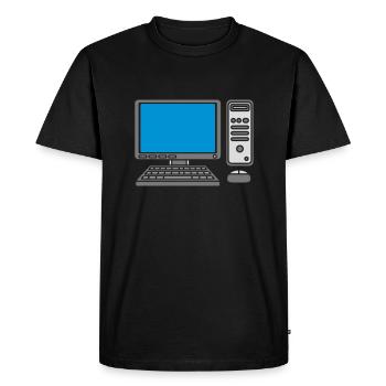 Ordinateur à écran de souris à clavier - T-shirt Premium bio Homme - noir - Devant - Nico (187cm)