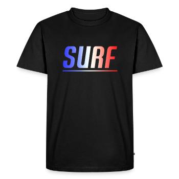 SURF SURFEUR SURFEUSE CADEAU SPORT FRANCE - T-shirt Premium bio Homme - noir - Devant - Nico (187cm)