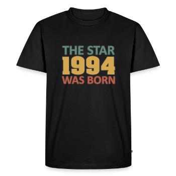 30e anniversaire 1994. Le Star 1994 était né - T-shirt Premium bio Homme - noir - Devant - Nico (187cm)