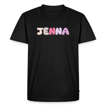 Nom - Jenna - T-shirt Premium bio Homme - noir - Devant - Nico (187cm)