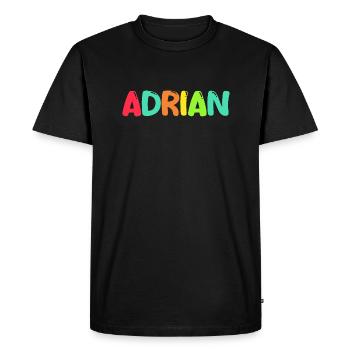 Nom - Adrian - T-shirt Premium bio Homme - noir - Devant - Nico (187cm)