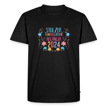1 Grade School Child Back to School Kindergarten Kita E - Men's Premium Organic T-Shirt - black - Front - Nico (187cm)