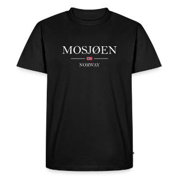 Norvège - Mosjøen blanc - T-shirt Premium bio Homme - noir - Devant - Nico (187cm)