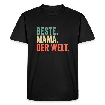 Meilleure maman du monde - T-shirt Premium bio Homme - noir - Devant - Nico (187cm)