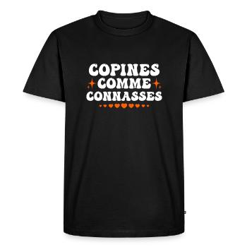 copines comme connasses - T-shirt Premium bio Homme - noir - Devant - Nico (187cm)