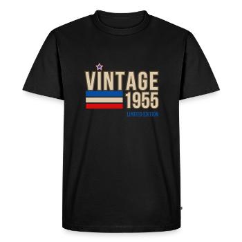Vintage 1955 limited edition - T-shirt Premium bio Homme - noir - Devant - Nico (187cm)