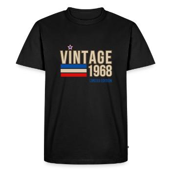 Vintage 1968 limited edition - T-shirt Premium bio Homme - noir - Devant - Nico (187cm)