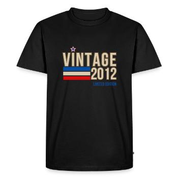 Vintage 2012 limited edition - T-shirt Premium bio Homme - noir - Devant - Nico (187cm)