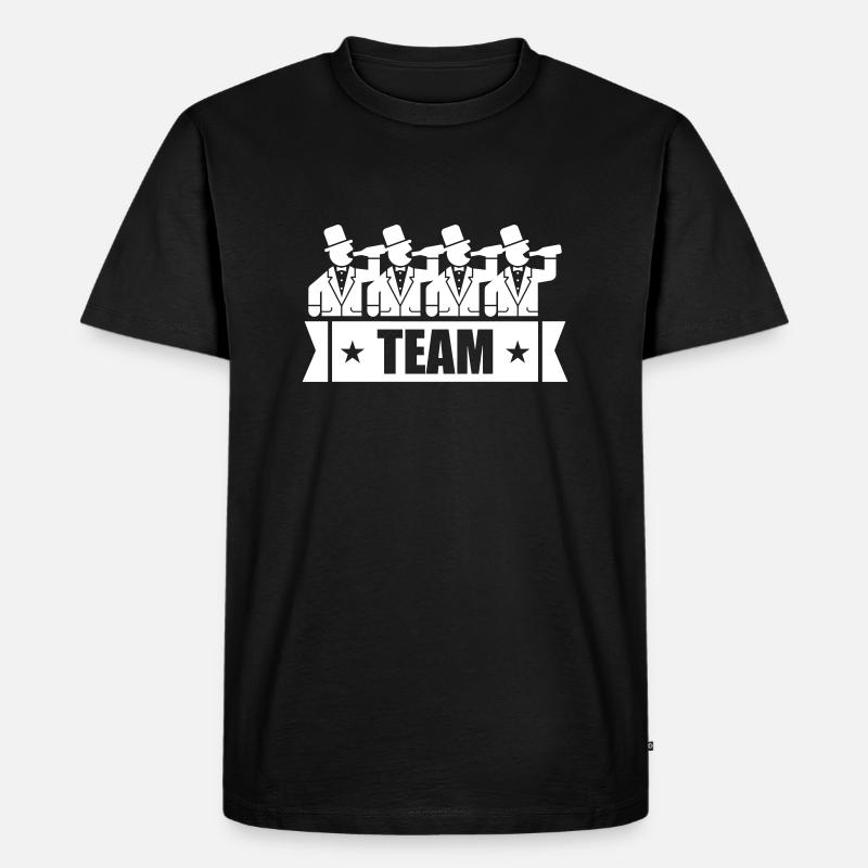 Bachelor Party Team - Männer Premium Bio T-Shirt - Schwarz