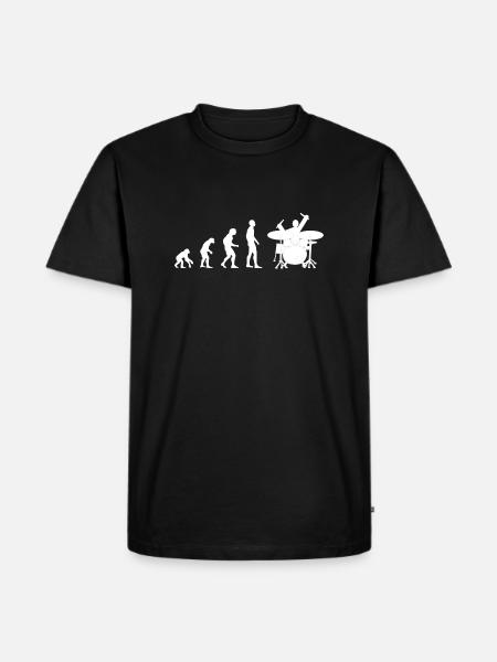 drummer evolution - T-shirt Premium bio Homme - noir
