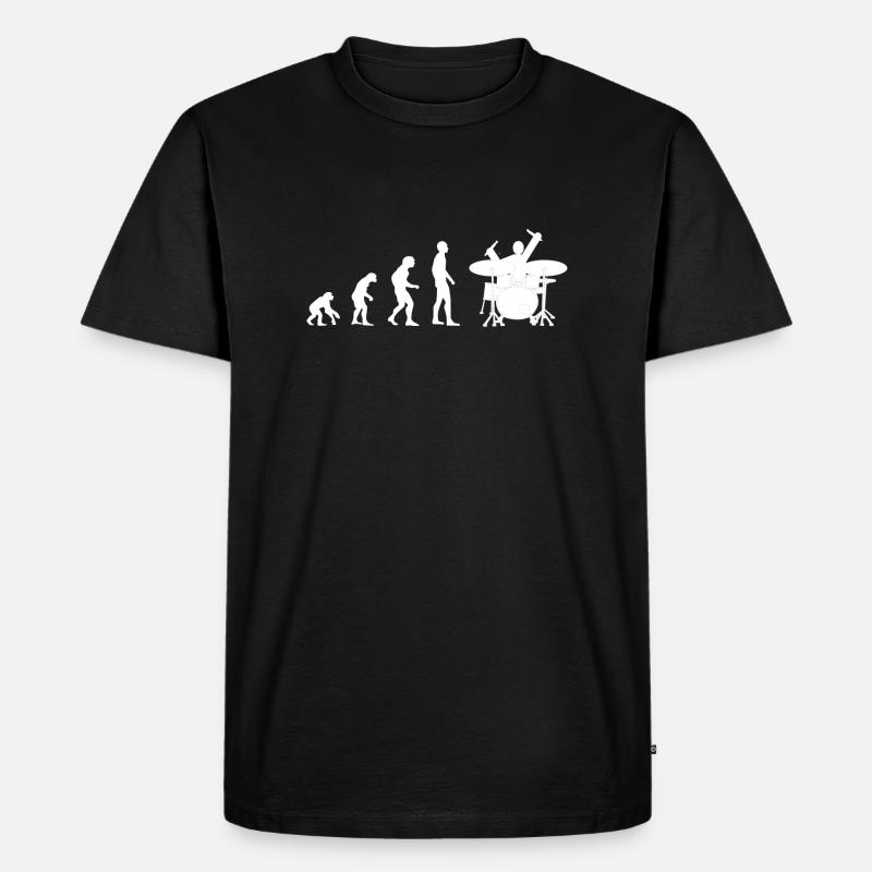 drummer evolution - Men's Premium Organic T-Shirt - black