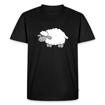 Schaf - Männer Premium Bio T-Shirt - Schwarz - Vorne - Nico (187cm)