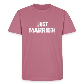 frisch verheiratet - Männer Premium Bio T-Shirt - Mauve - Vorne - Nico (187cm)