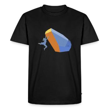 Bloc - T-shirt Premium bio Homme - noir - Devant - Nico (187cm)
