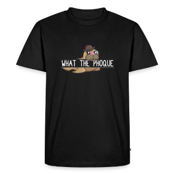 what the phoque - T-shirt Premium bio Homme - noir - Devant - Nico (187cm)