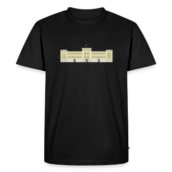 Icône de Londres Buckingham Palace - T-shirt Premium bio Homme - noir - Devant - Nico (187cm)