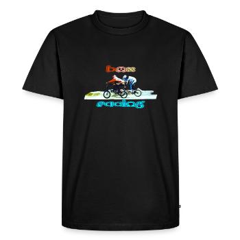 bmx race racing vtt motocross - T-shirt Premium bio Homme - noir - Devant - Nico (187cm)