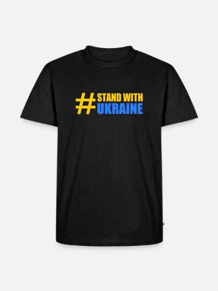 stand with ukraine - Men's Premium Organic T-Shirt - black