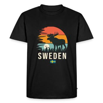sweden suède cadeau cool - T-shirt Premium bio Homme - noir - Devant - Nico (187cm)