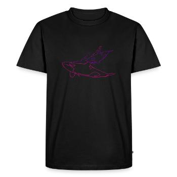 Orque orque rose - T-shirt Premium bio Homme - noir - Devant - Nico (187cm)