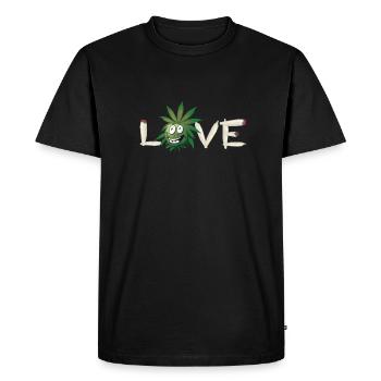 Mauvaise herbe d’amour - T-shirt Premium bio Homme - noir - Devant - Nico (187cm)