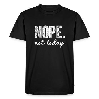 Non, pas aujourd’hui, drôle - T-shirt Premium bio Homme - noir - Devant - Nico (187cm)