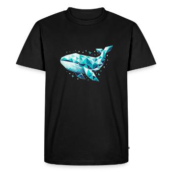 Whale // whale - Men's Premium Organic T-Shirt - black - Front - Nico (187cm)