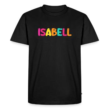 Nom - Isabelle - T-shirt Premium bio Homme - noir - Devant - Nico (187cm)