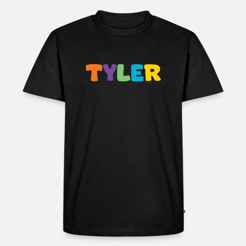 Name - Tyler - Männer Premium Bio T-Shirt - Schwarz