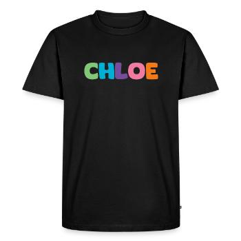 Name - Chloe - Men's Premium Organic T-Shirt - black - Front - Nico (187cm)
