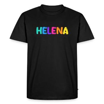 Name - Helena - Men's Premium Organic T-Shirt - black - Front - Nico (187cm)
