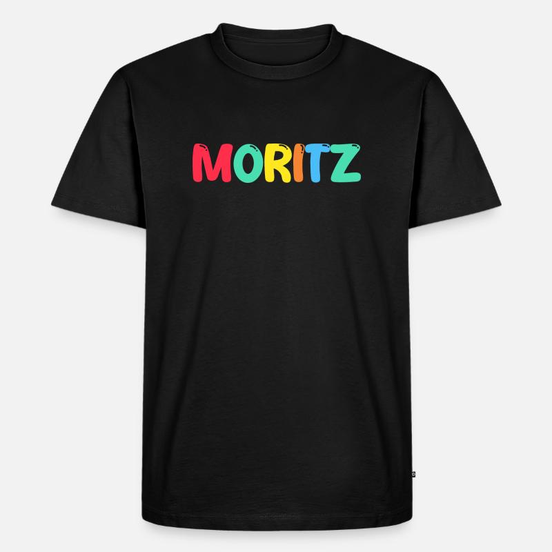 Name - Moritz - Männer Premium Bio T-Shirt - Schwarz
