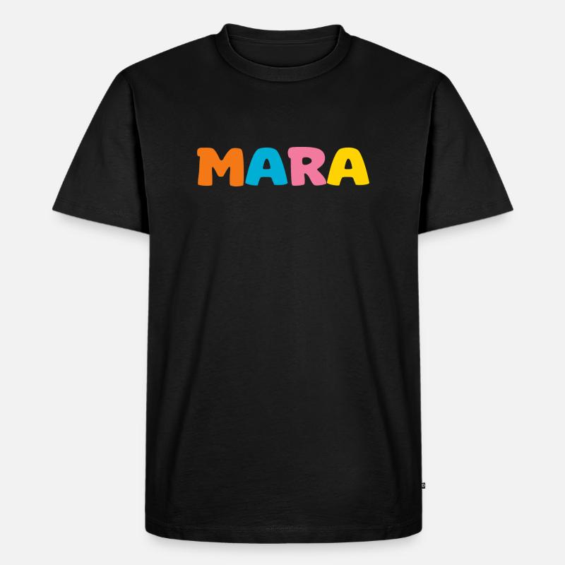 Name - Mara - Männer Premium Bio T-Shirt - Schwarz