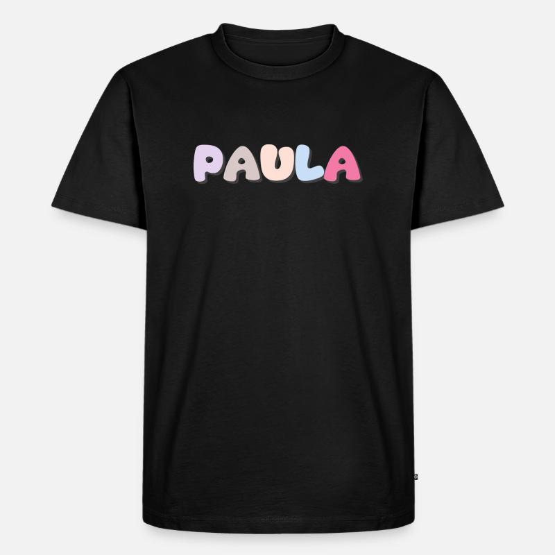 Name - Paula - Männer Premium Bio T-Shirt - Schwarz