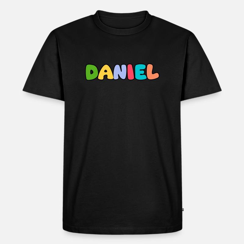 Name - Daniel - Männer Premium Bio T-Shirt - Schwarz